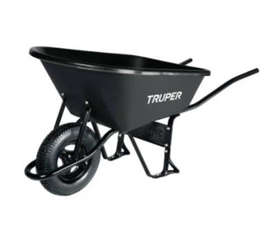 CARRETILLA 120L BANDEJA PLASTICA BAST. TUBULAR TRU